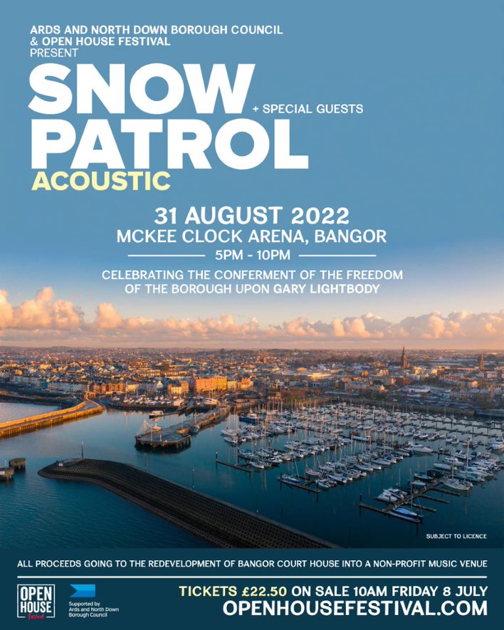 Snow Patrol Freedom of the Borough Concert promotion poster